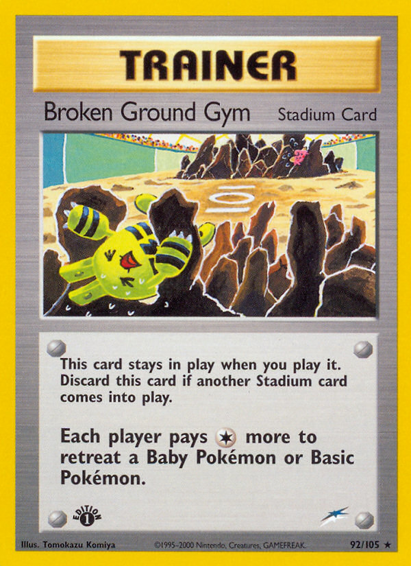 Broken Ground Gym (92/105) [Neo Destiny 1st Edition] | Odin's Place