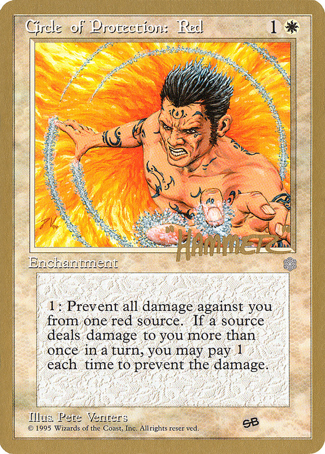 Circle of Protection: Red (Shawn "Hammer" Regnier) (SB) [Pro Tour Collector Set] | Odin's Place