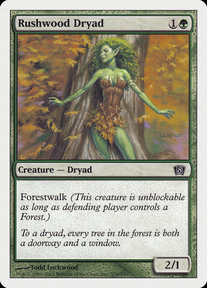 Rushwood Dryad (278) [Eighth Edition] | Odin's Place