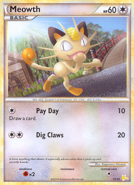 Meowth (12/30) [HeartGold & SoulSilver: Trainer Kit - Raichu] | Odin's Place