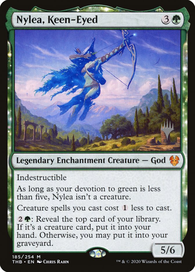 Nylea, Keen-Eyed (Promo Pack) [Theros Beyond Death Promos] | Odin's Place