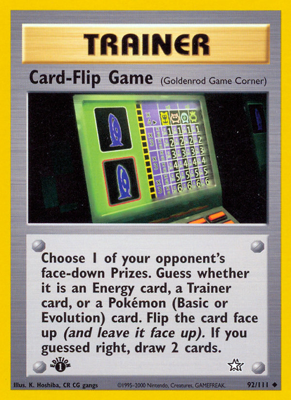Card-Flip Game (92/111) [Neo Genesis 1st Edition] | Odin's Place