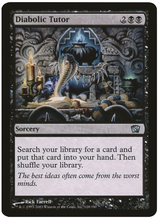 Diabolic Tutor (Oversized) [Eighth Edition Box Topper] | Odin's Place