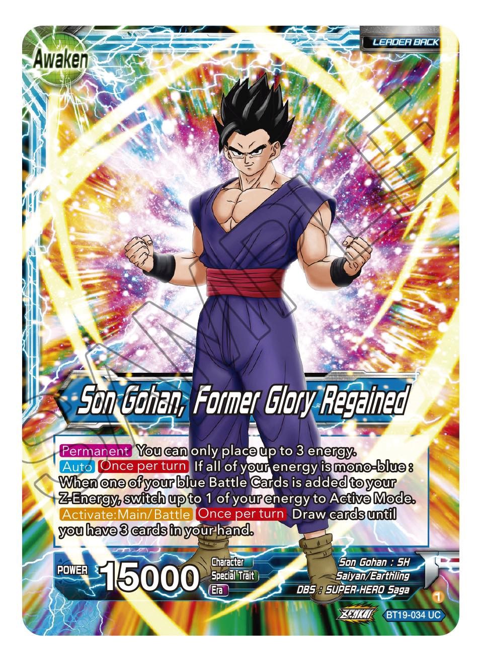 Son Gohan // Son Gohan, Former Glory Regained (BT19-034) [Fighter's Ambition] | Odin's Place