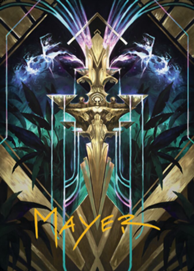 Halo Fountain Art Card (Gold-Stamped Signature) [Streets of New Capenna Art Series] | Odin's Place