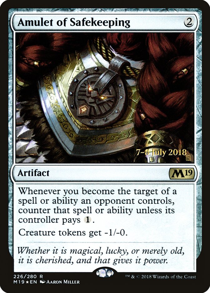 Amulet of Safekeeping (226) [Core Set 2019 Prerelease Promos] | Odin's Place