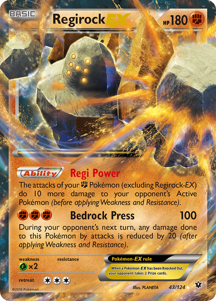 Regirock EX (43/124) [XY: Fates Collide] | Odin's Place