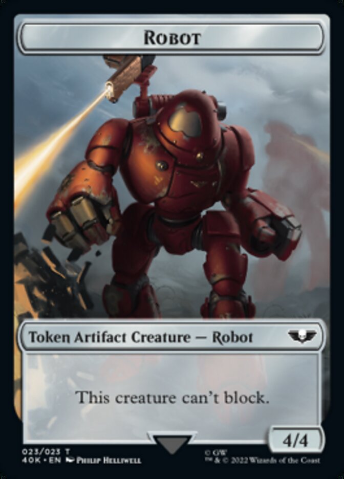 Astartes Warrior // Robot Double-Sided Token (Surge Foil) [Warhammer 40,000 Tokens] | Odin's Place