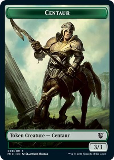 Centaur // Wolf Double-Sided Token [Innistrad: Midnight Hunt Commander Tokens] | Odin's Place