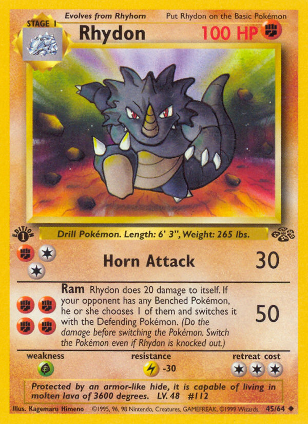 Rhydon (45/64) [Jungle 1st Edition] | Odin's Place