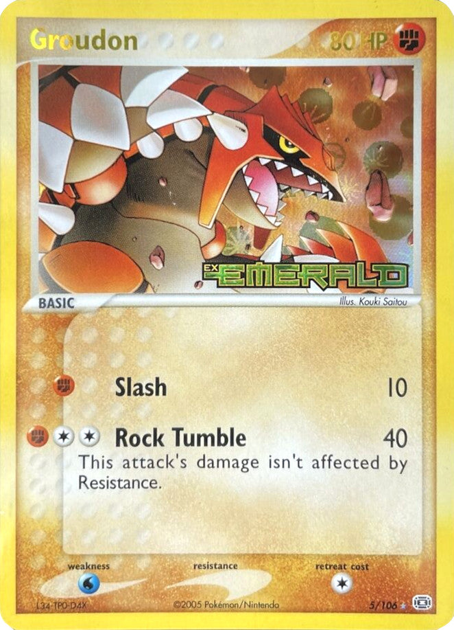 Groudon (5/106) (Stamped) [EX: Emerald] | Odin's Place