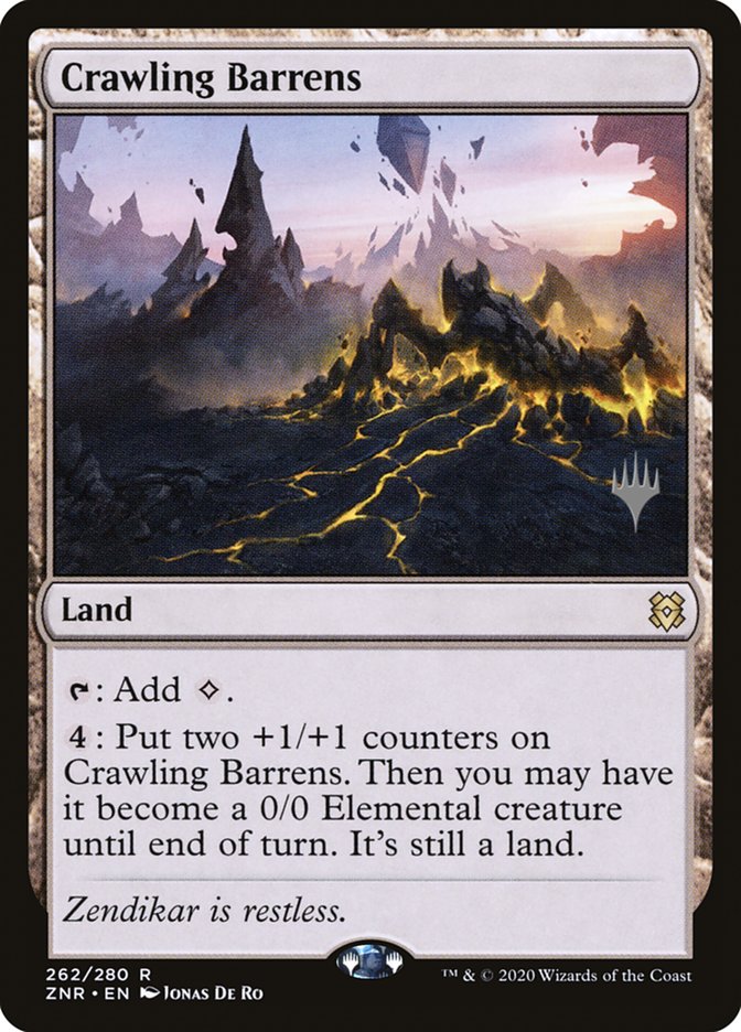 Crawling Barrens (Promo Pack) [Zendikar Rising Promos] | Odin's Place