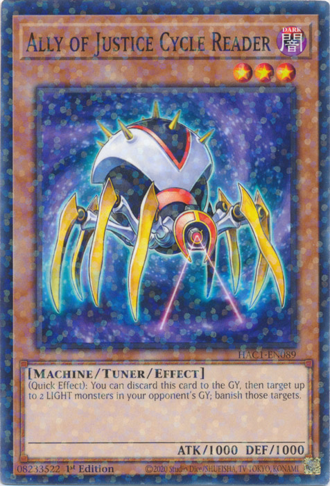 Ally of Justice Cycle Reader (Duel Terminal) [HAC1-EN089] Common | Odin's Place