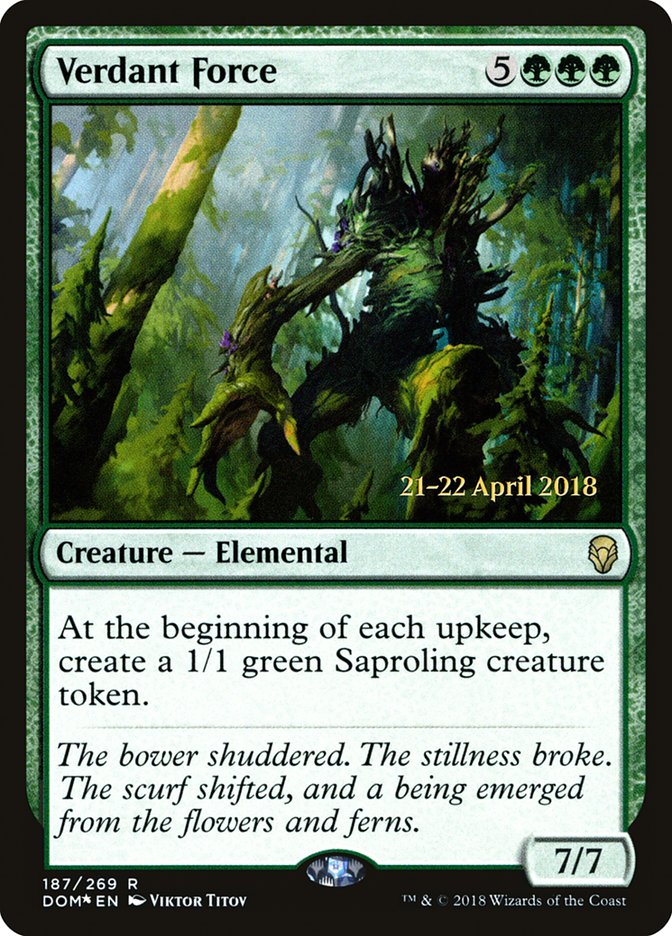 Verdant Force (187) [Dominaria Prerelease Promos] | Odin's Place