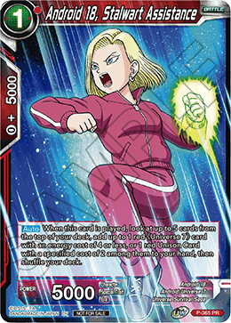 Android 18, Stalwart Assistance (Unison Warrior Series Boost Tournament Pack Vol. 7) (P-365) [Tournament Promotion Cards] | Odin's Place
