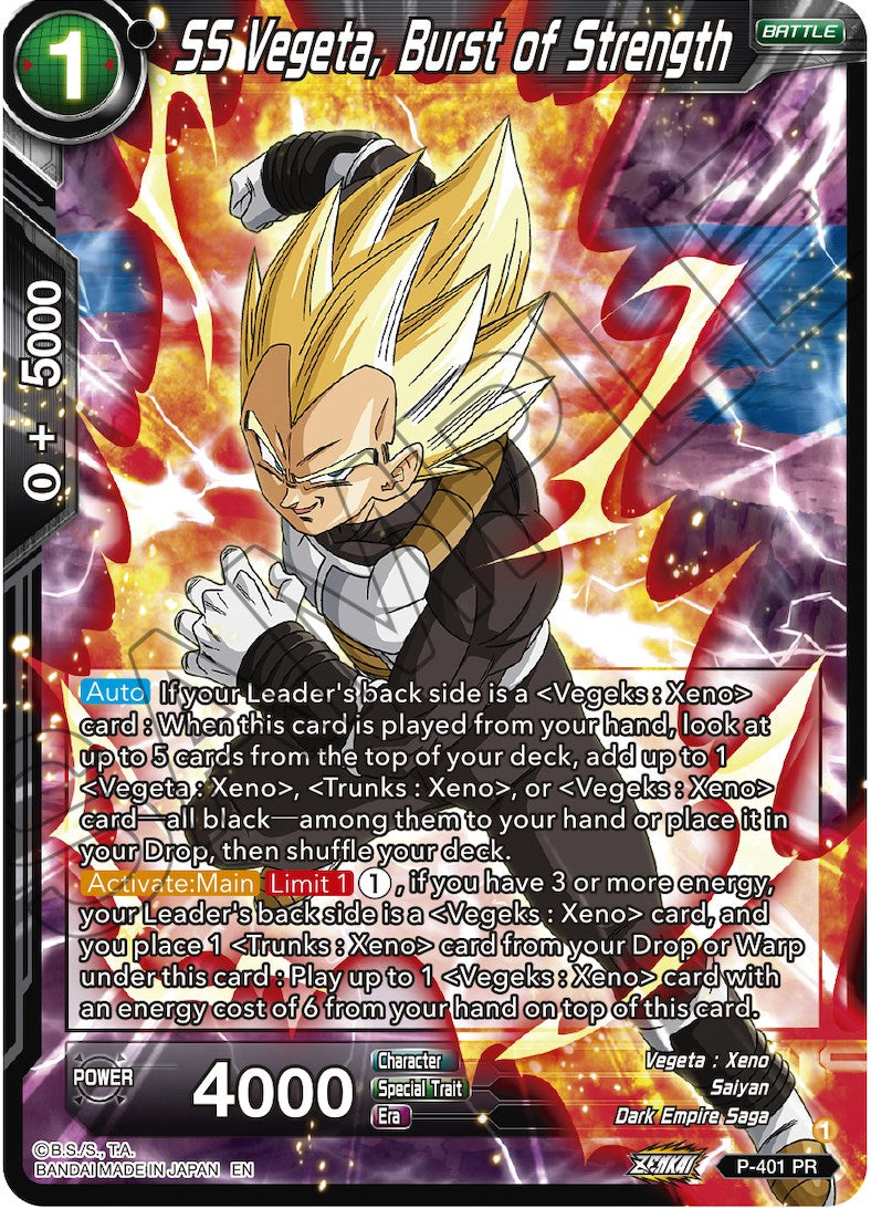SS Vegeta, Burst of Strength (P-401) [Promotion Cards] | Odin's Place
