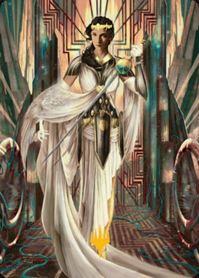 Elspeth Resplendent 2 Art Card (Gold-Stamped Signature) [Streets of New Capenna Art Series] | Odin's Place