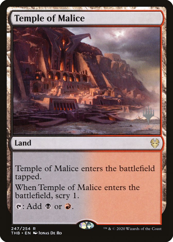 Temple of Malice (Promo Pack) [Theros Beyond Death Promos] | Odin's Place