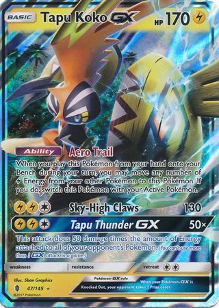 Tapu Koko GX (47/145) (Jumbo Card) [Sun & Moon: Guardians Rising] | Odin's Place