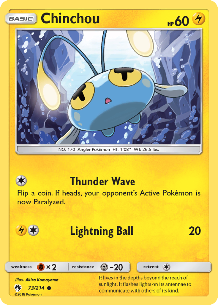 Chinchou (73/214) [Sun & Moon: Lost Thunder] | Odin's Place