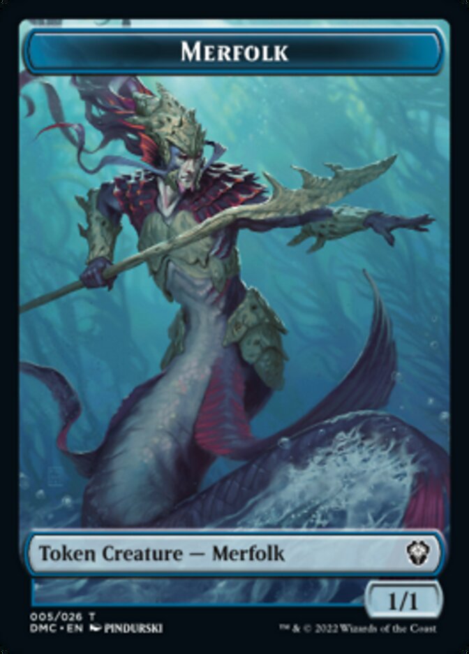 Merfolk Token [Dominaria United Commander Tokens] | Odin's Place