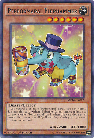 Performapal Elephammer [MP16-EN002] Rare | Odin's Place