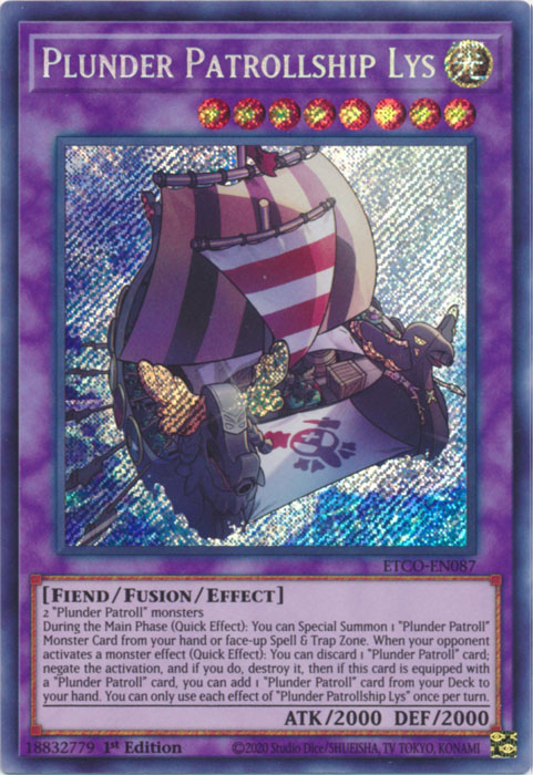 Plunder Patrollship Lys [ETCO-EN087] Secret Rare | Odin's Place