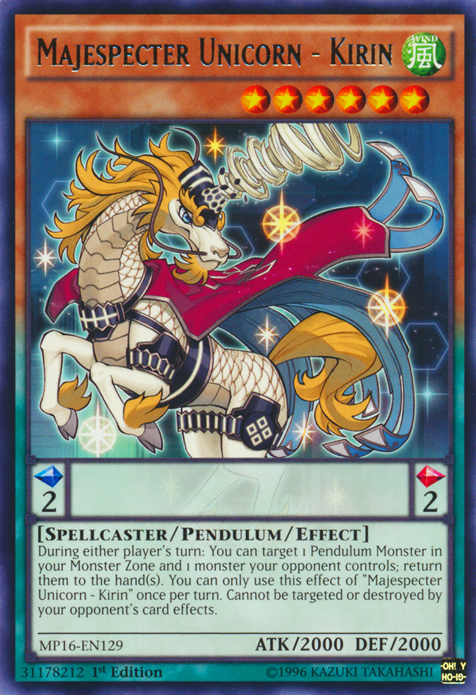Majespecter Unicorn - Kirin [MP16-EN129] Rare | Odin's Place