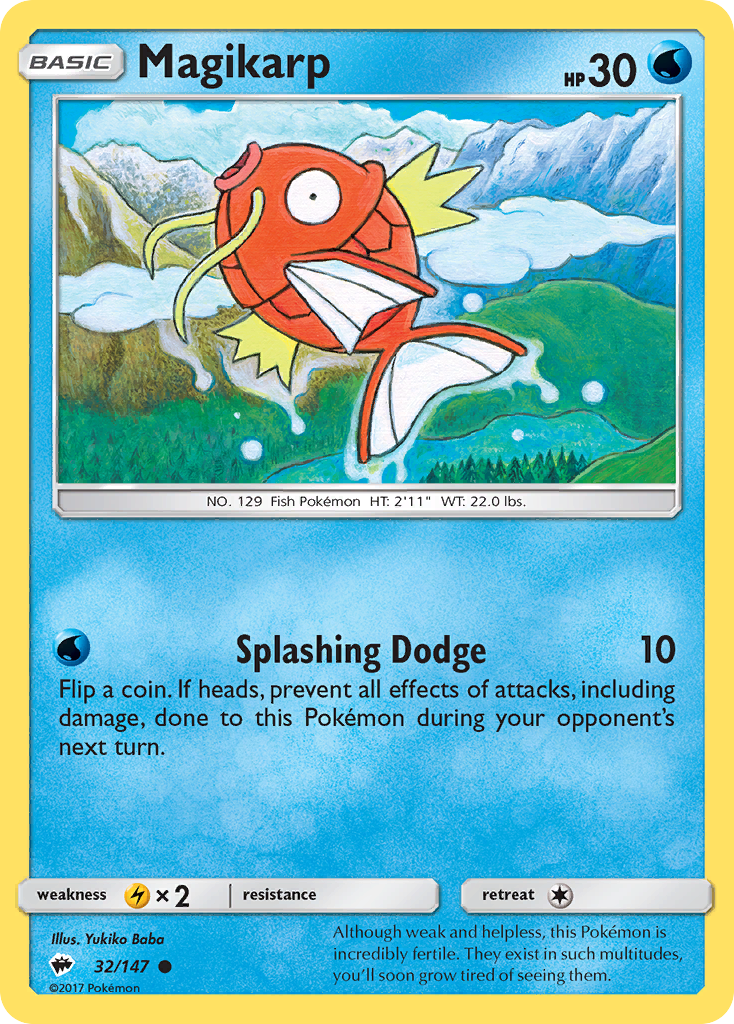 Magikarp (32/147) [Sun & Moon: Burning Shadows] | Odin's Place