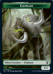 Frog Lizard // Elephant Double-Sided Token [Commander 2021 Tokens] | Odin's Place