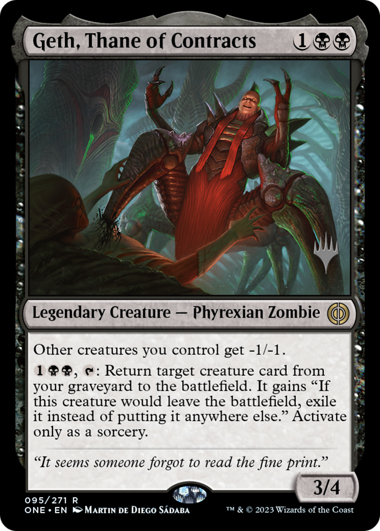 Geth, Thane of Contracts (Promo Pack) [Phyrexia: All Will Be One Promos] | Odin's Place