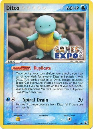 Ditto (64/113) (Games Expo Exclusive) [EX: Delta Species] | Odin's Place