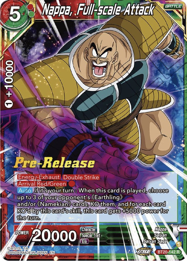Nappa, Full-scale Attack (BT20-142) [Power Absorbed Prerelease Promos] | Odin's Place