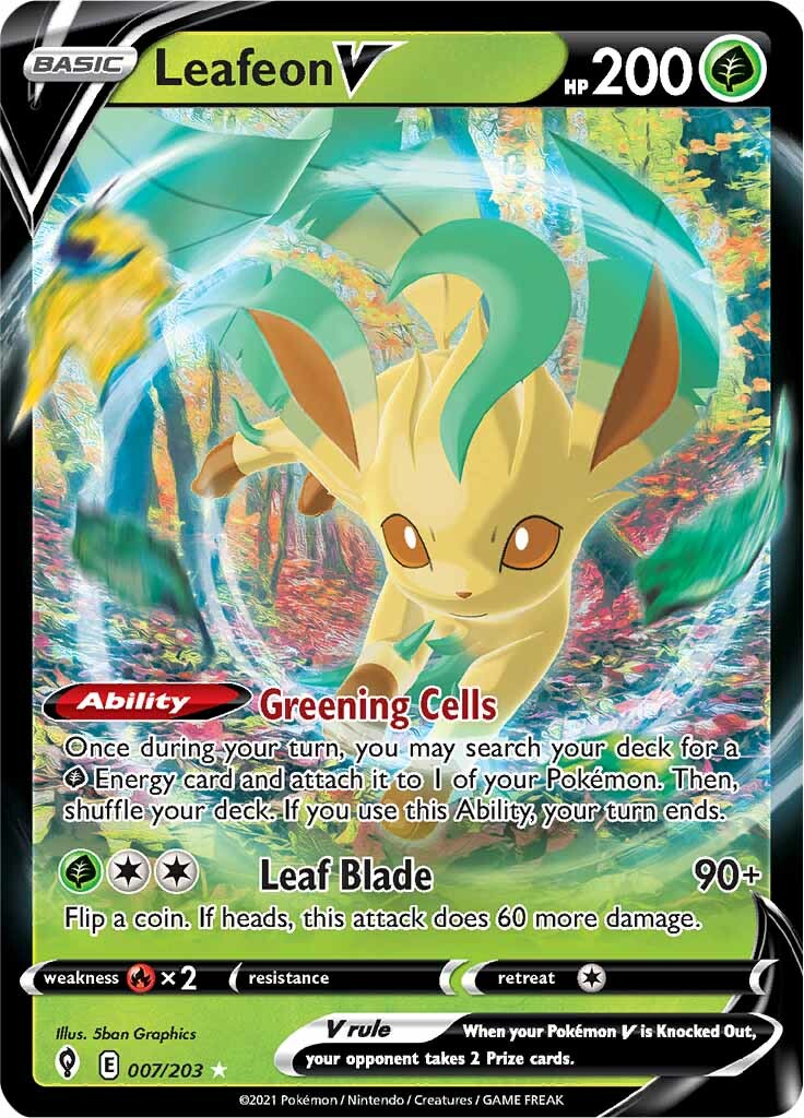 Leafeon V (007/203) [Sword & Shield: Evolving Skies] | Odin's Place