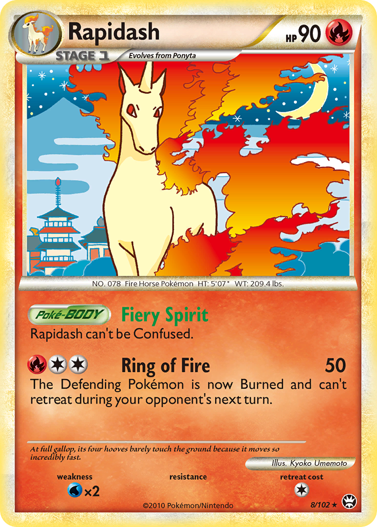 Rapidash (8/102) [HeartGold & SoulSilver: Triumphant] | Odin's Place