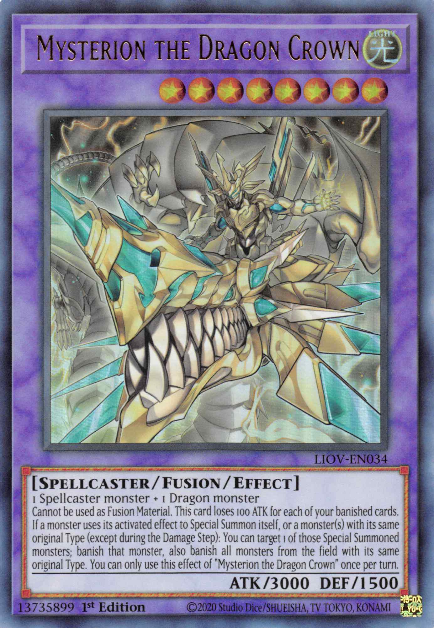 Mysterion the Dragon Crown [LIOV-EN034] Ultra Rare | Odin's Place