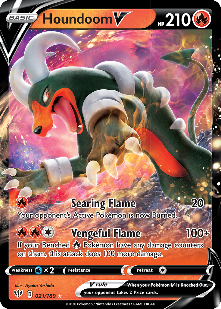 Houndoom V (021/189) [Sword & Shield: Darkness Ablaze] | Odin's Place
