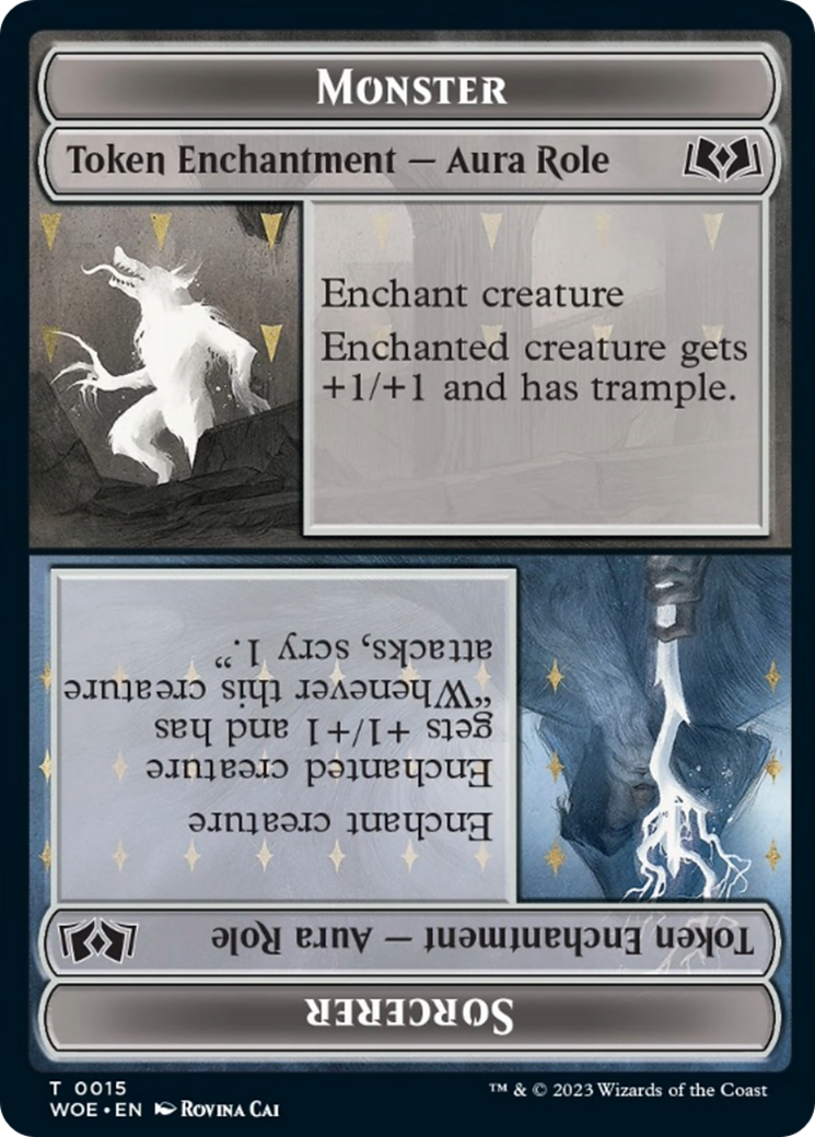 Monster Role // Sorcerer Role Token [Wilds of Eldraine Tokens] | Odin's Place