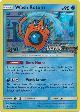 Wash Rotom (SM94) (Staff Prerelease Promo) [Sun & Moon: Black Star Promos] | Odin's Place