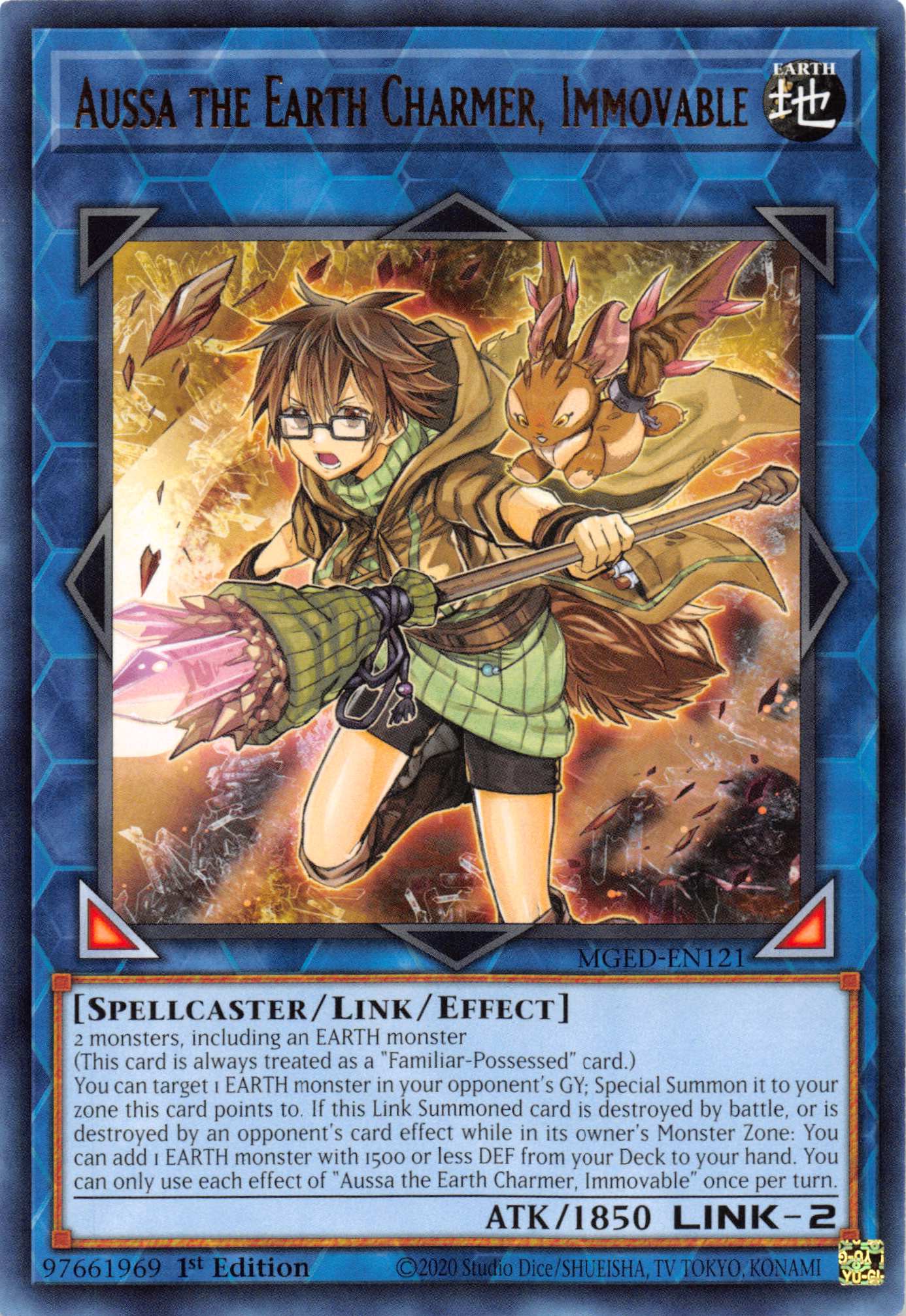 Aussa the Earth Charmer, Immovable [MGED-EN121] Rare | Odin's Place