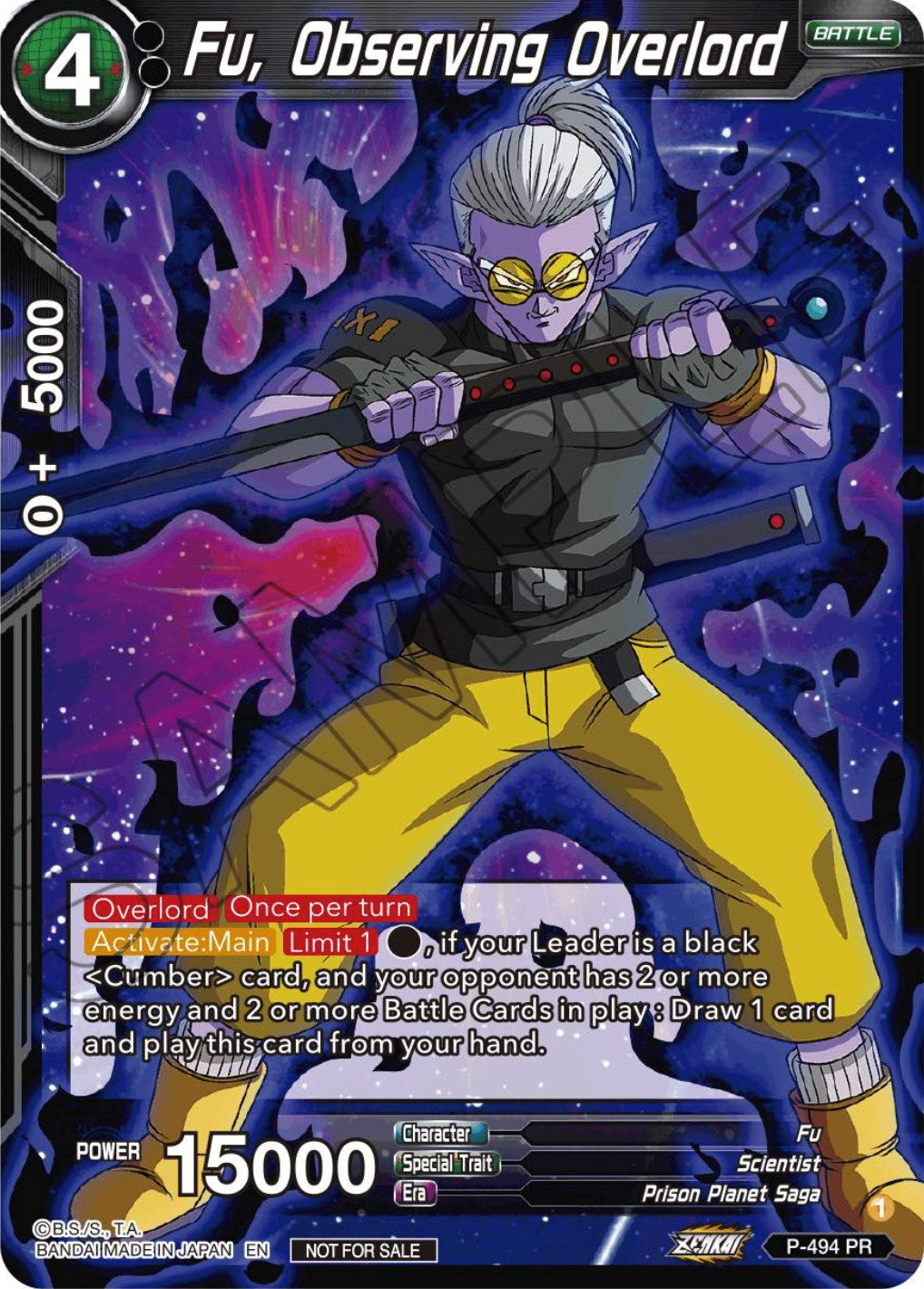 Fu, Observing Overlord (Zenkai Series Tournament Pack Vol.3) (P-494) [Tournament Promotion Cards] | Odin's Place