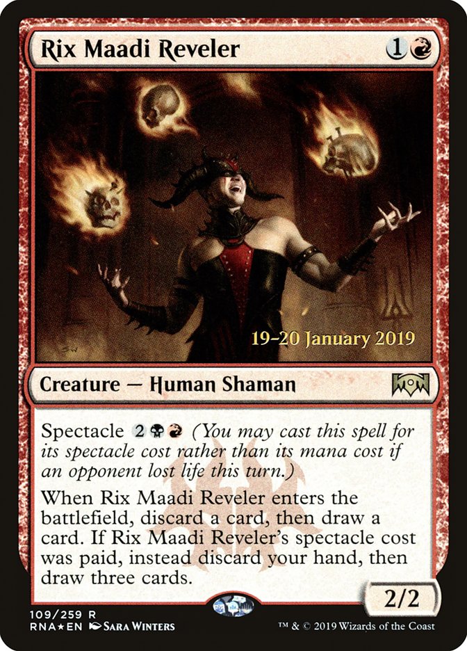 Rix Maadi Reveler (109) [Ravnica Allegiance Prerelease Promos] | Odin's Place