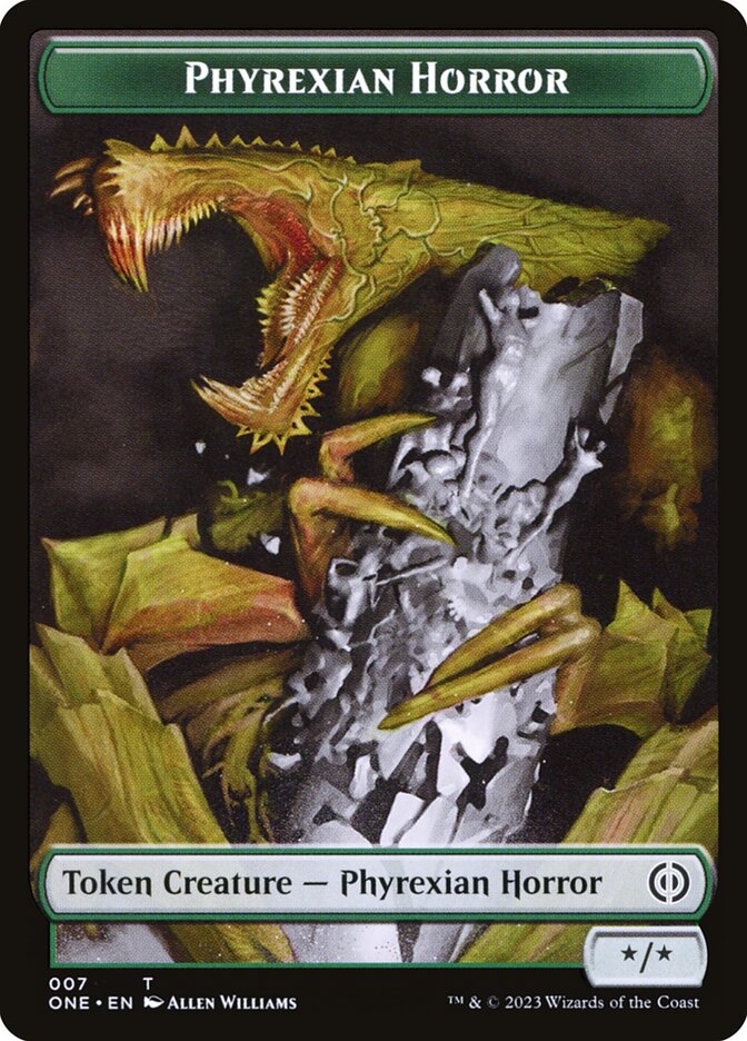 Phyrexian Goblin // Phyrexian Horror Double-Sided Token [Phyrexia: All Will Be One Tokens] | Odin's Place