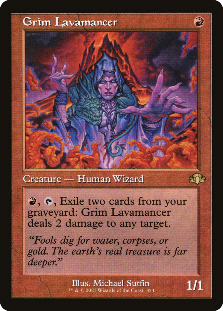 Grim Lavamancer (Retro) [Dominaria Remastered] | Odin's Place