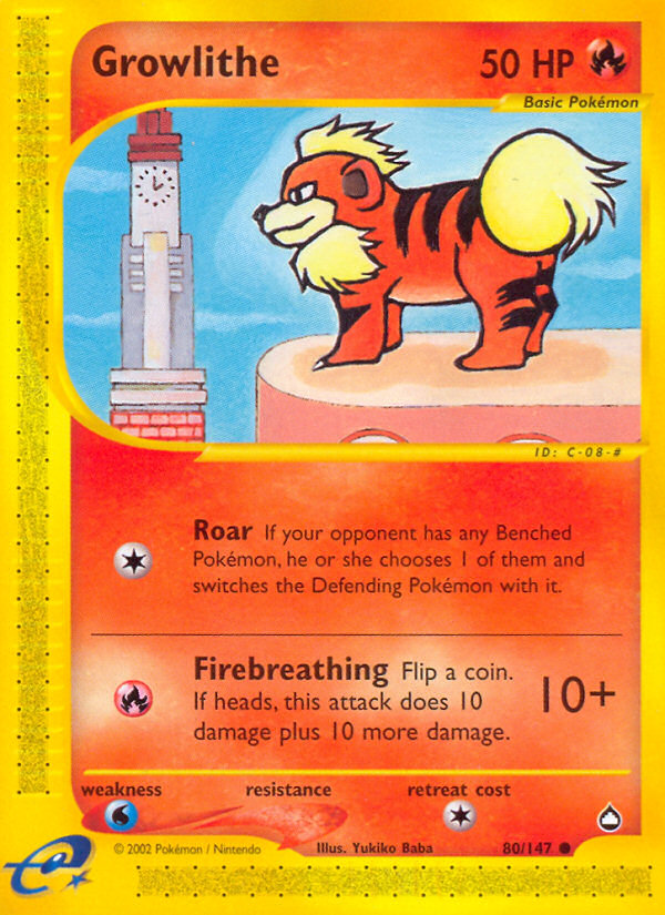 Growlithe (80/147) [Aquapolis] | Odin's Place