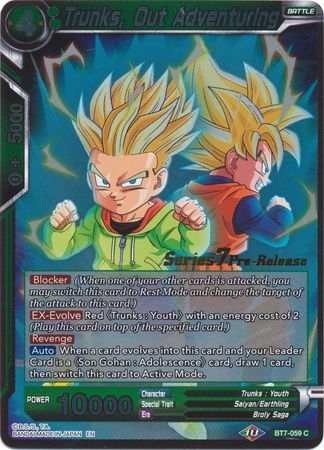 Trunks, Out Adventuring (BT7-059_PR) [Assault of the Saiyans Prerelease Promos] | Odin's Place