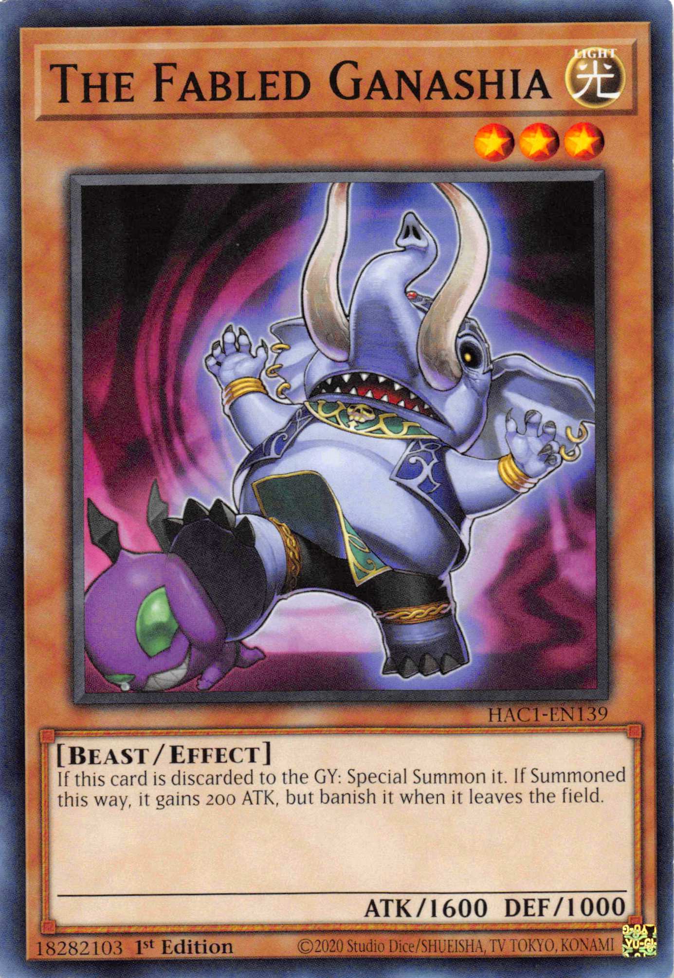 The Fabled Ganashia [HAC1-EN139] Common | Odin's Place