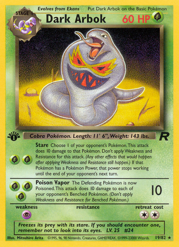 Dark Arbok (19/82) [Team Rocket 1st Edition] | Odin's Place