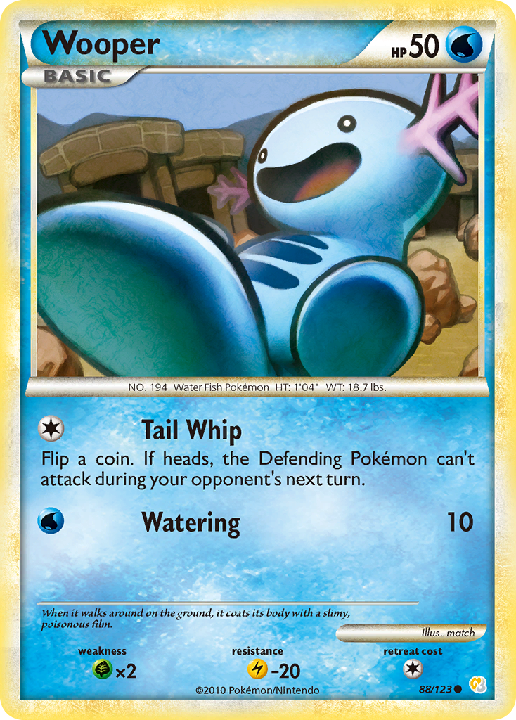 Wooper (88/123) [HeartGold & SoulSilver: Base Set] | Odin's Place