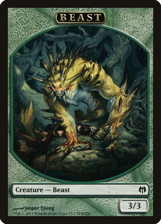 Beast Token (2) [Duel Decks: Heroes vs. Monsters Tokens] | Odin's Place